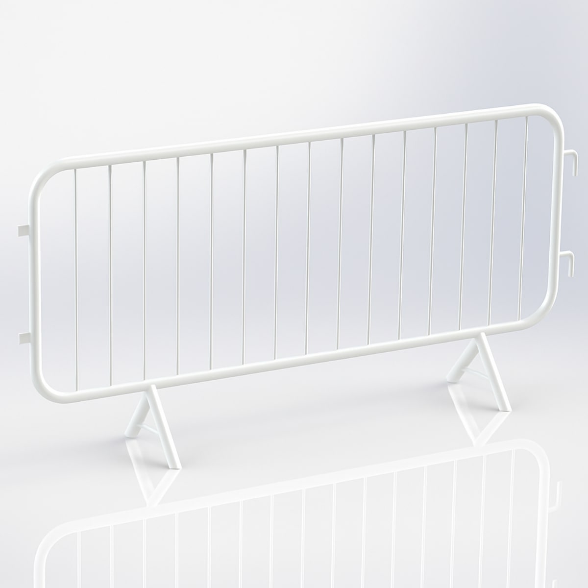Pedestrian Barriers White White Pedestrian Barriers