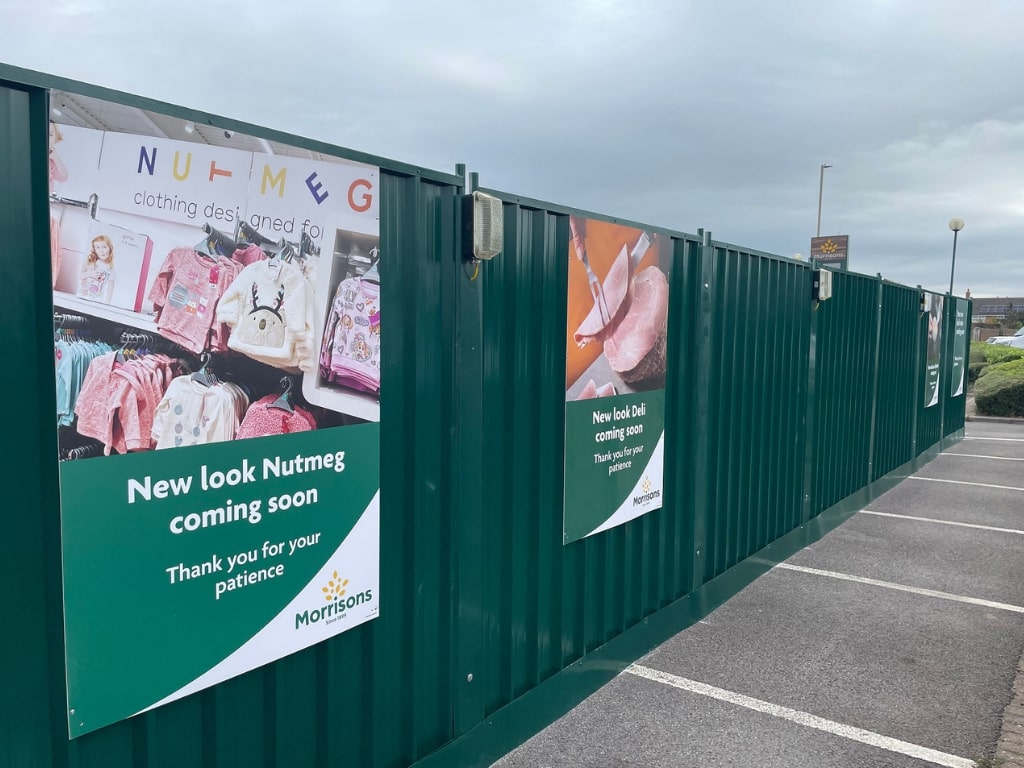 Re-using Hoarding Across 3 Projects for Supermarkets
