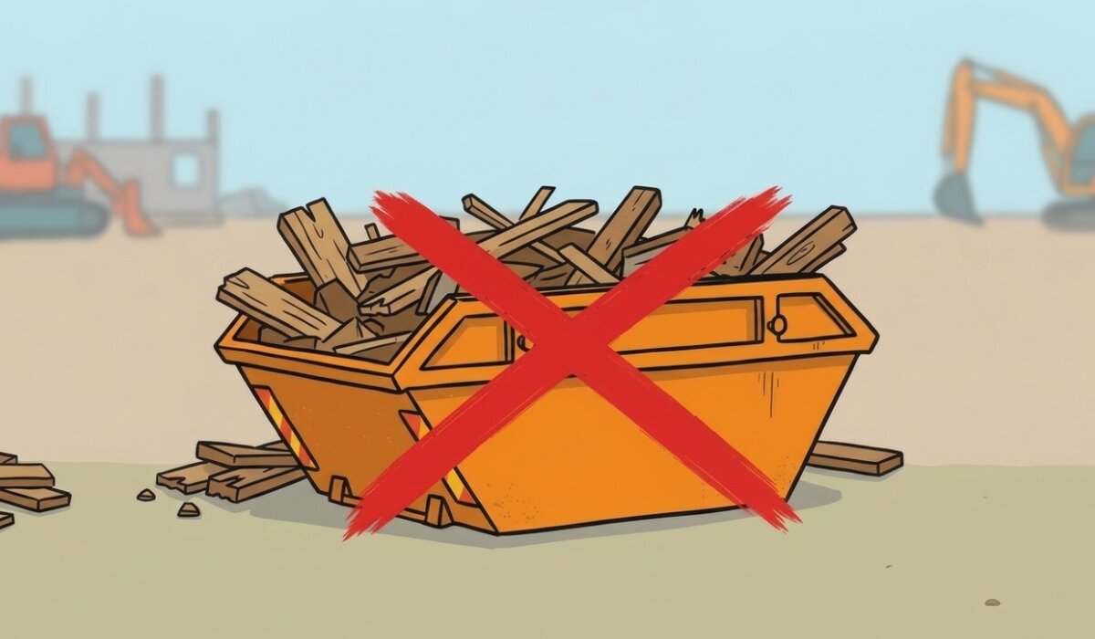 Skip waste - Timber Hoarding