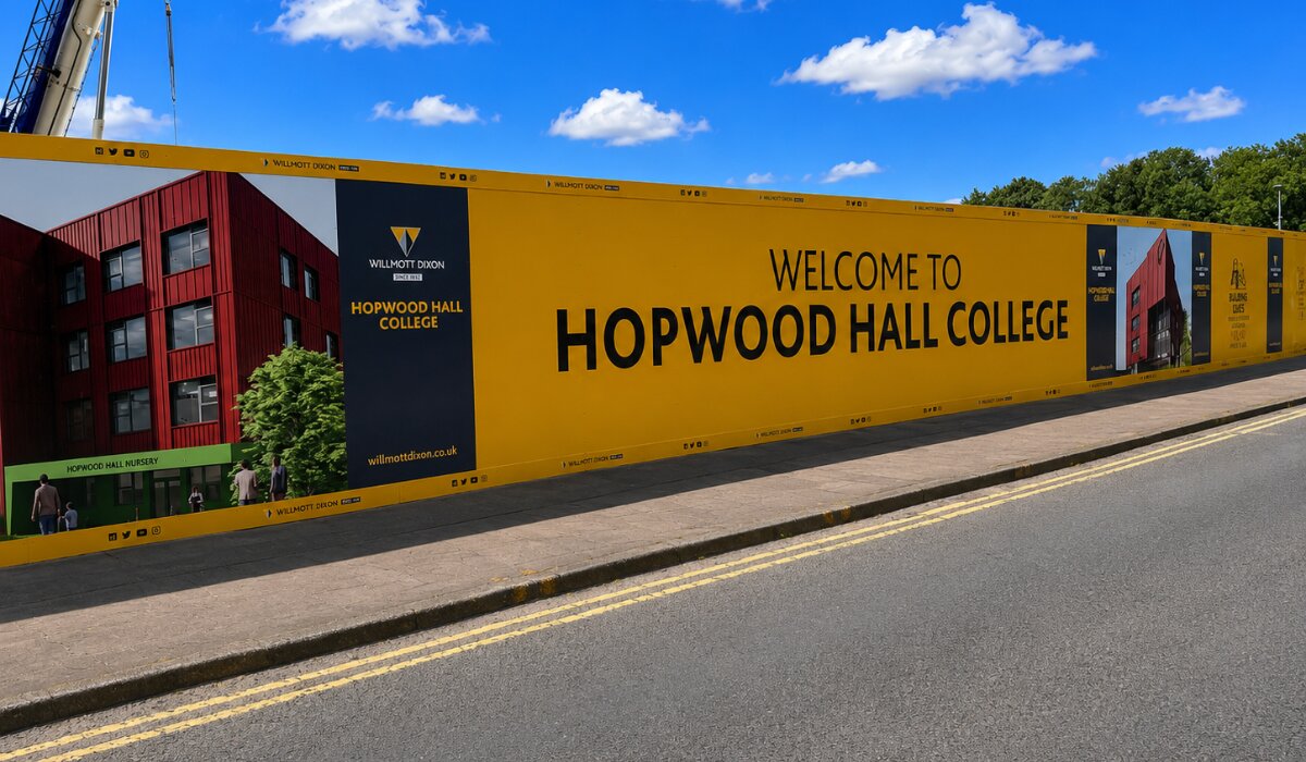 Hopwood Hall College Hoarding Solution