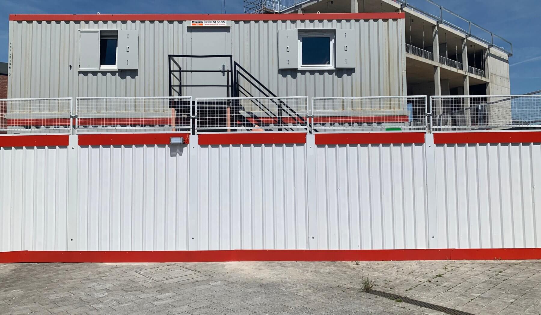Reusable site hoarding prepared for redeployment on another project